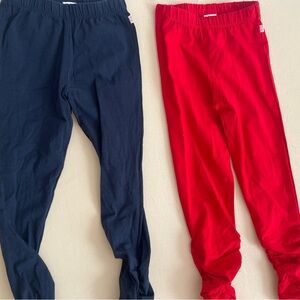 Ruffle Butts Kids Red and Blue Leggings Size 5